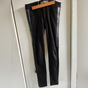 Paige Pants with Faux Leather details
